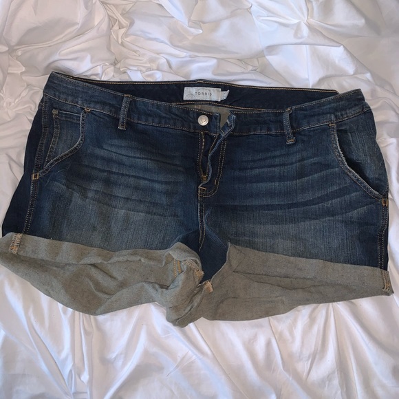 torrid Pants - Medium-Dark Wash Denim Shorts